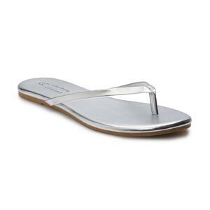 LC Lauren Conrad Metallic Silver Sandals